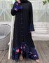 Stylish Flared Dress with Subtle Stitching and Long Sleeves